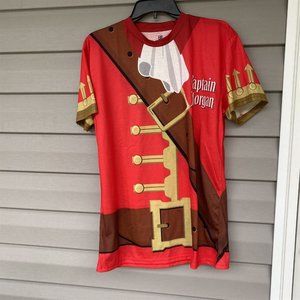 Captain Morgan Rum Pirate T Shirt Medium Polyester FPS Apparel